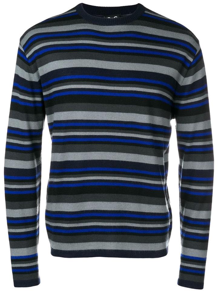 Dolce & Gabbana Vintage 2000's Striped Jumper - Blue