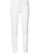 J Brand Cropped Super Skinny Jeans, Women's, Size: 31, White, Cotton/polyester/spandex/elastane
