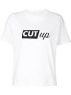 Sacai Cut-up Slogan T-shirt - White