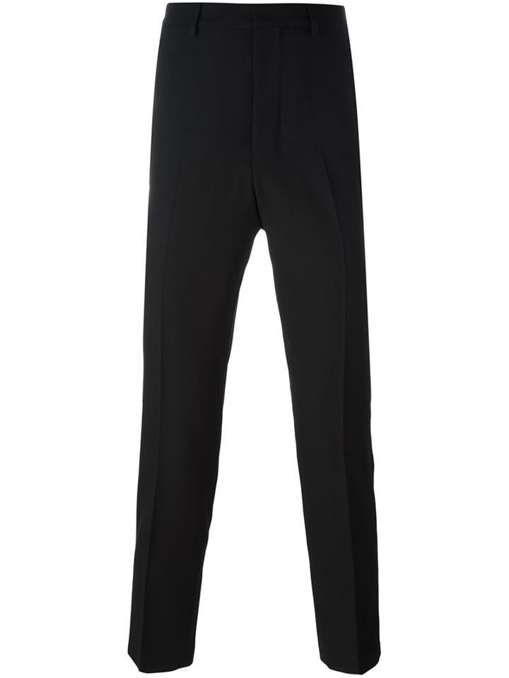 Ami Alexandre Mattiussi Carrot Fit Trousers, Men's, Size: 40, Black, Polyester/wool