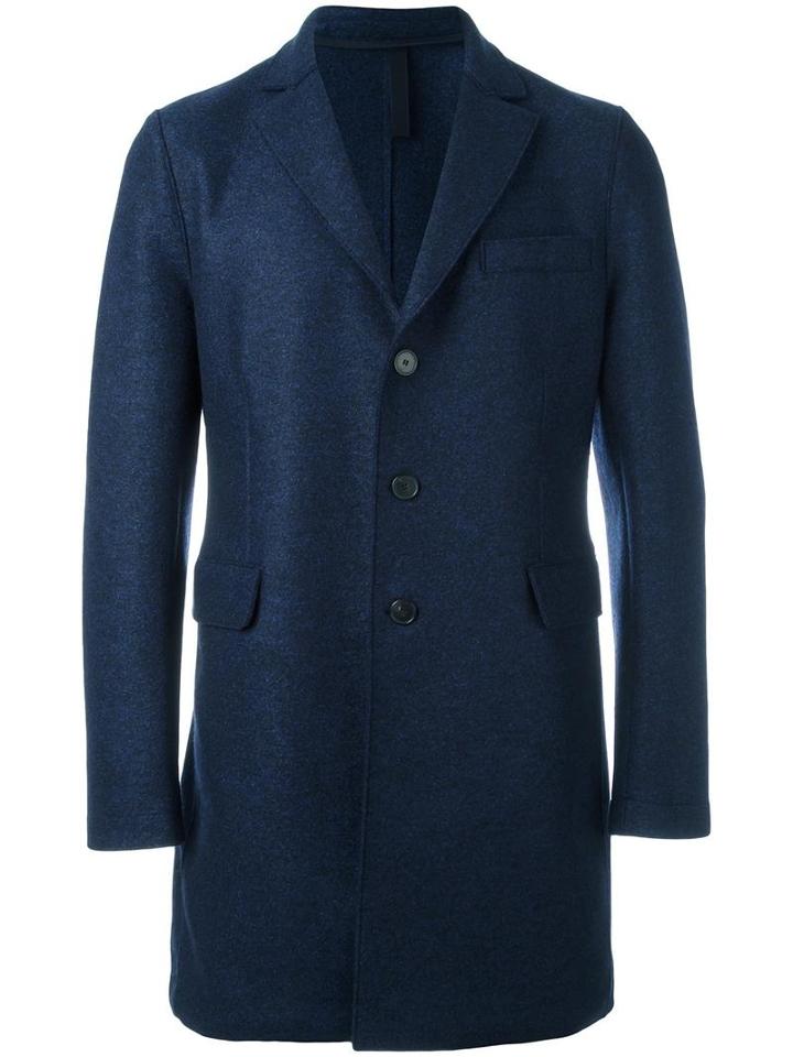 Harris Wharf London 'chester' Pressed Coat, Men's, Size: 48, Blue, Virgin Wool