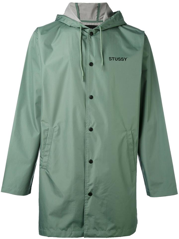 Stussy - Single Breasted Coat - Men - Polyamide - S, Green, Polyamide