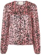 Laneus Leopard Print Shirt - Pink