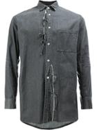 Maison Mihara Yasuhiro Lace-up Detail Denim Shirt - Grey
