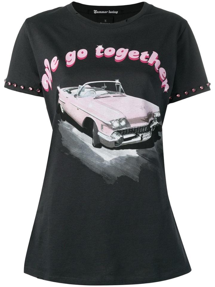 Pinko Black Graphic T-shirt
