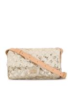 Chanel Pre-owned Cc 2.55 Sequin Crossbody Bag - Gold