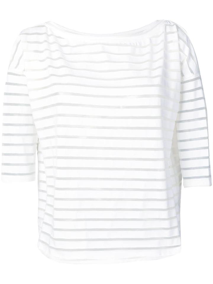 Snobby Sheep Sheer Striped Sweater - White
