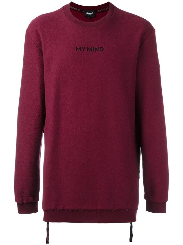 Numero00 My Mind Print Sweatshirt, Men's, Size: Xl, Pink/purple, Cotton