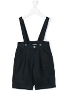 Cashmirino - Shorts With Braces - Kids - Linen/flax - 2 Yrs, Blue