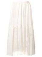 Stella Mccartney Lace Panel Midi Skirt - White