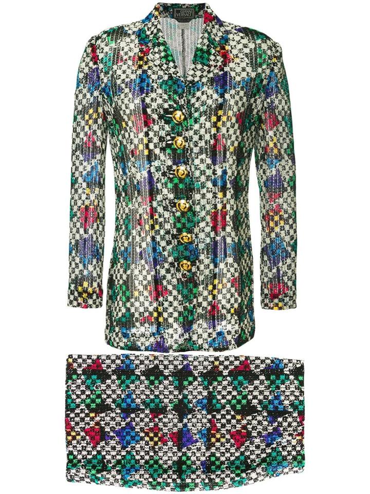 Versace Vintage Setup Skirt Suit - Multicolour