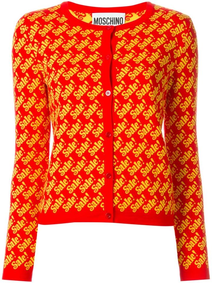 Moschino Sale Intarsia Cardigan