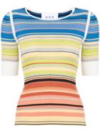 Jed Striped Rib Knit Sweater - Multicolour