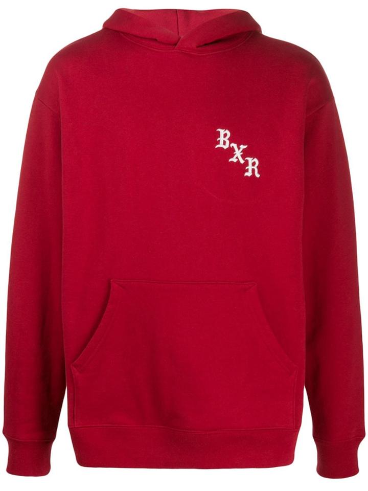 Bornxraised Logo Embroidered Printed Hoodie