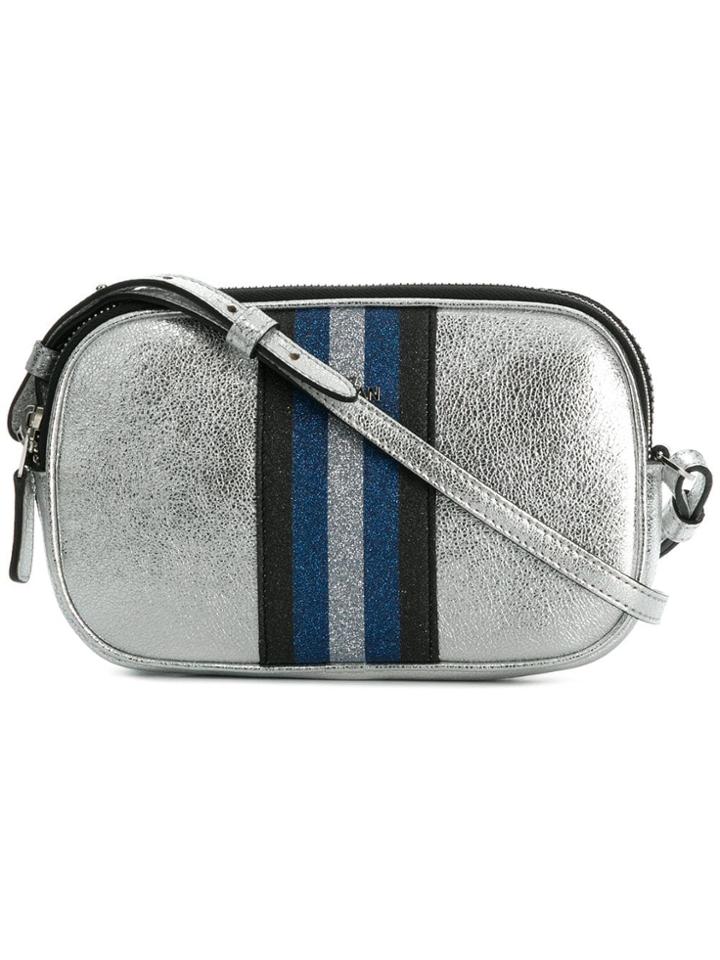 Hogan Stripe Detail Crossbody Bag - Metallic