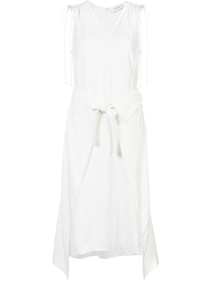 Derek Lam 10 Crosby V-neck Shift Dress, Women's, Size: 2, White, Viscose/linen/flax