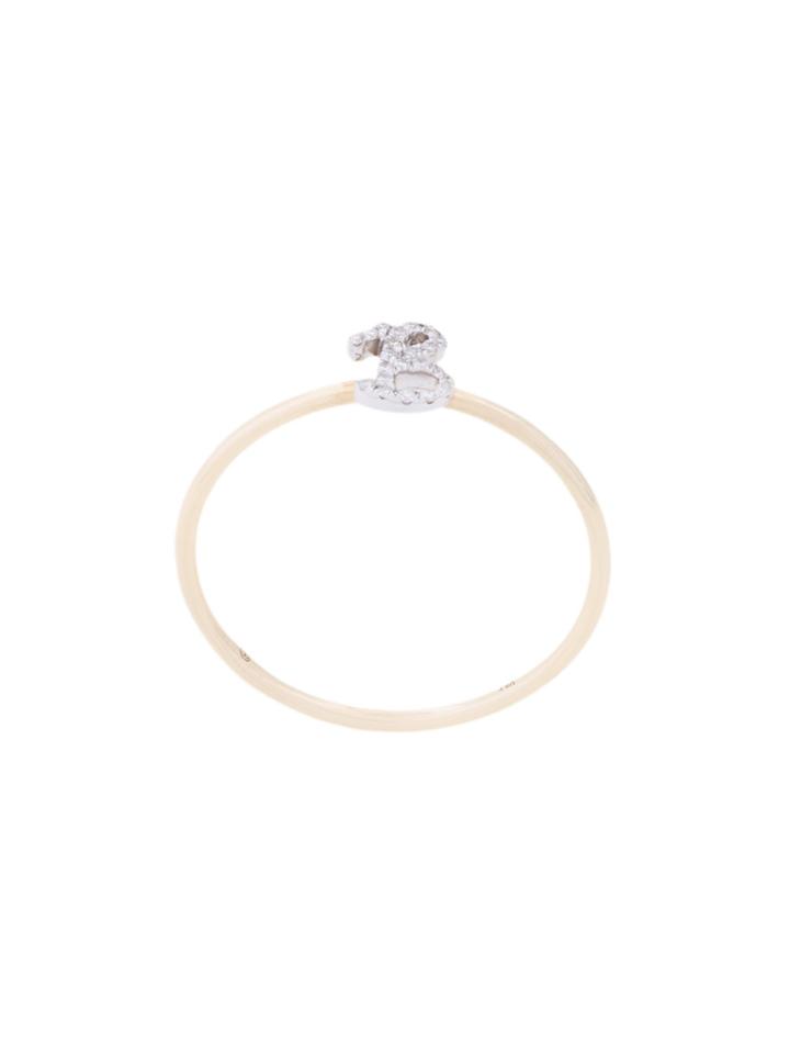 Sydney Evan Pave Initial B Ring - Unavailable