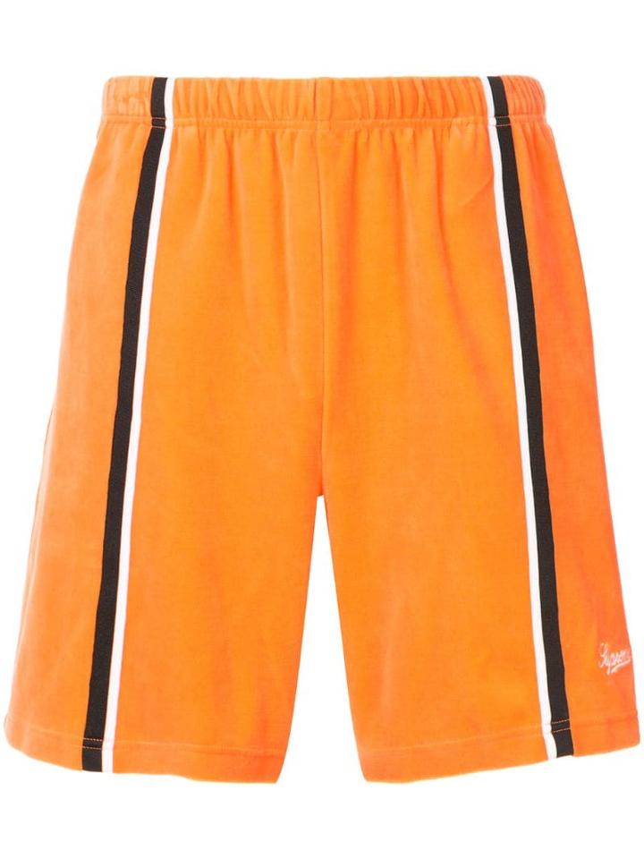 Supreme Velour Warm Up Shorts - Orange