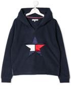 Tommy Hilfiger Junior Teen Star Embroidered Hoodie - Blue