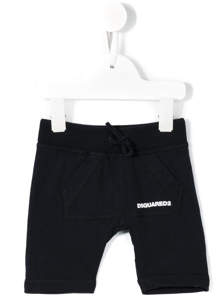 Dsquared2 Kids - Logo Fleece Shorts - Kids - Cotton - 18 Mth, Blue