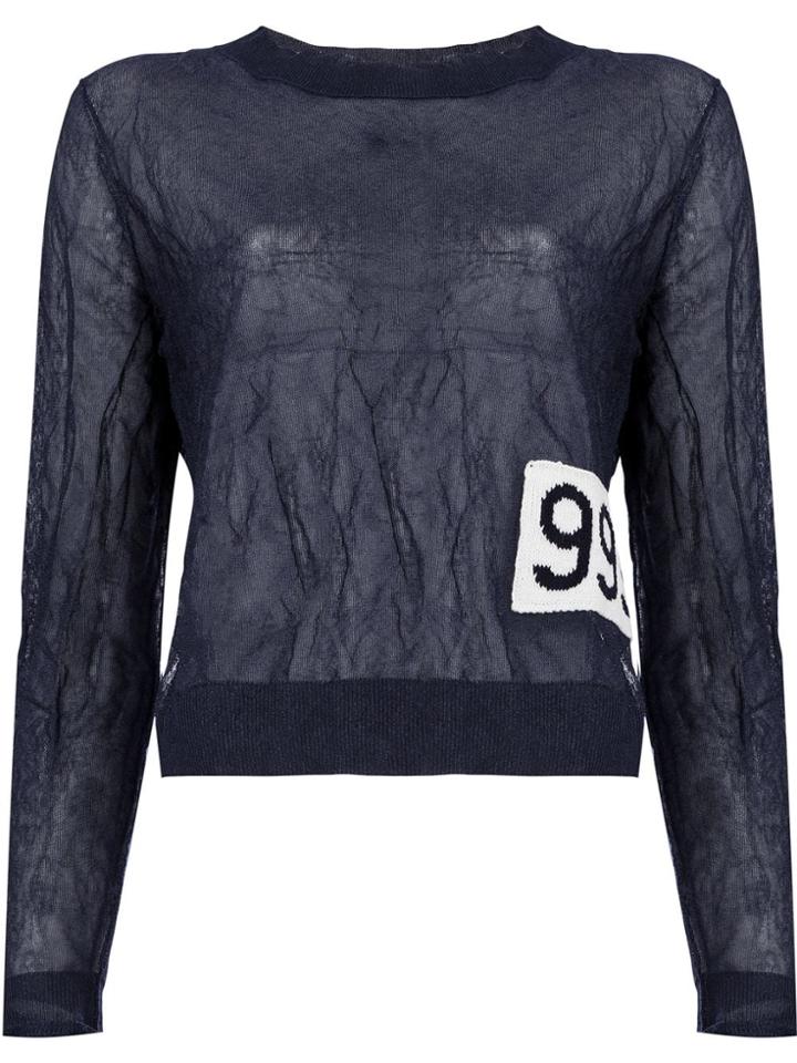 Aalto Number Patch Sweatshirt - Blue