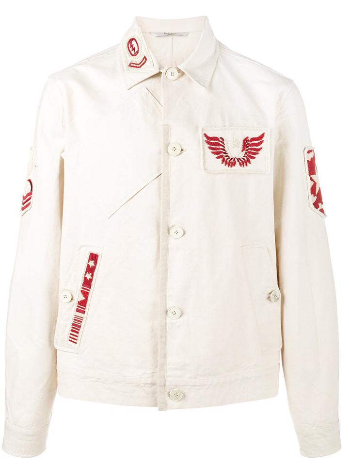 Valentino - Patch Field Jacket - Men - Cotton/polyester/viscose - 50, Nude/neutrals, Cotton/polyester/viscose