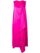 Lanvin - Asymmetric Dress - Women - Polyester - 40, Pink/purple, Polyester