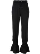 Kenzo Flared Track Pants, Women's, Size: 44, Black, Viscose/polyamide/spandex/elastane