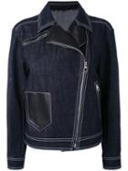 Versace - Denim Biker Jacket - Women - Cotton/spandex/elastane - 38, Blue, Cotton/spandex/elastane