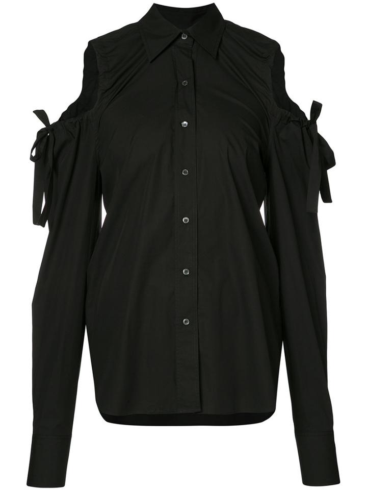 Robert Rodriguez - Cut-out Blouse - Women - Cotton - 6, Black, Cotton