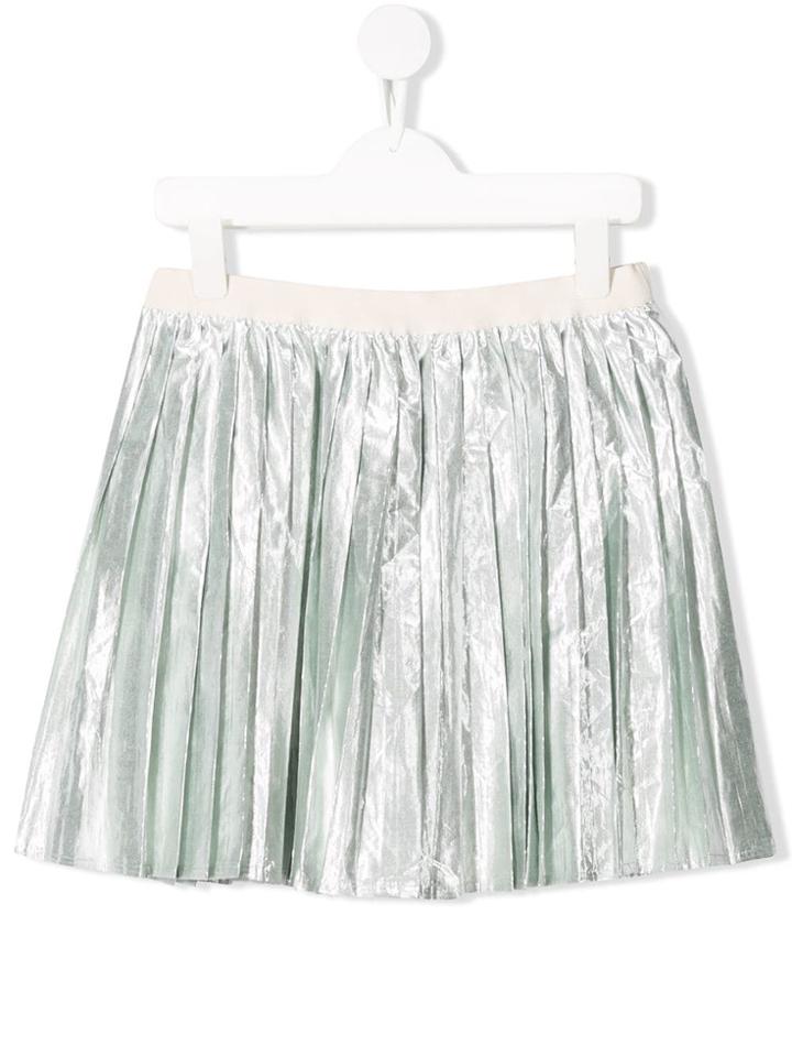 Bonpoint Teen Louna Pleated Skirt - Silver