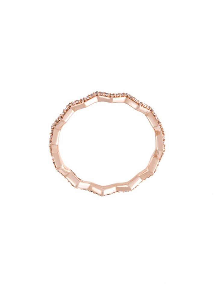 Astley Clarke Varro Honeycomb Diamond Ring, Women's, Size: L, Metallic, Diamond/14kt Rose Gold
