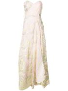 Rubin Singer Textured Floral Evening Dress - Pink