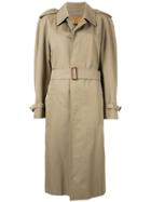 Burberry Pre-owned Midi Belted Trench Coat - Brown