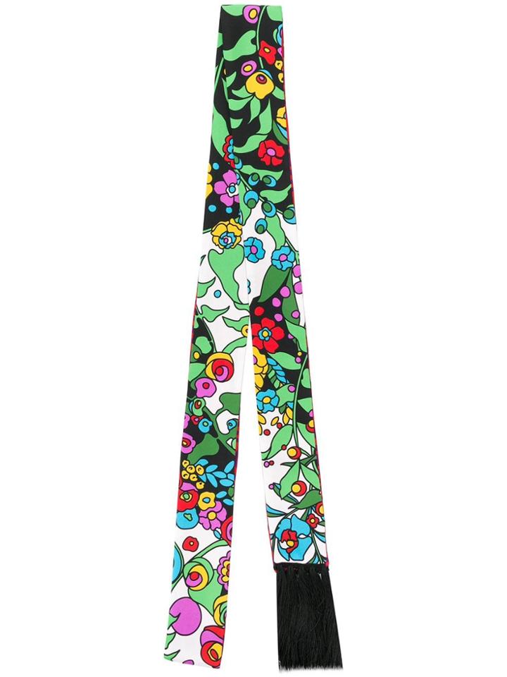 La Doublej Printed Skinny Scarf - Purple