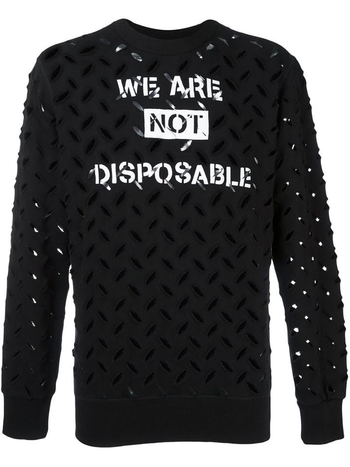 Vivienne Westwood Anglomania 'we Are Not Disposable' Sweatshirt