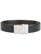 Emporio Armani Engraved Logo Belt - Black