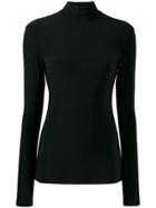 Norma Kamali Fitted Turtleneck Top - Black