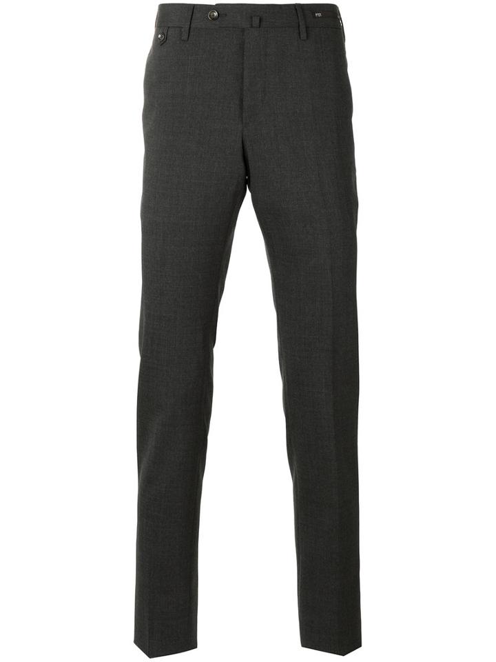 Pt01 Tailored Trousers, Men's, Size: 52, Grey, Virgin Wool/spandex/elastane