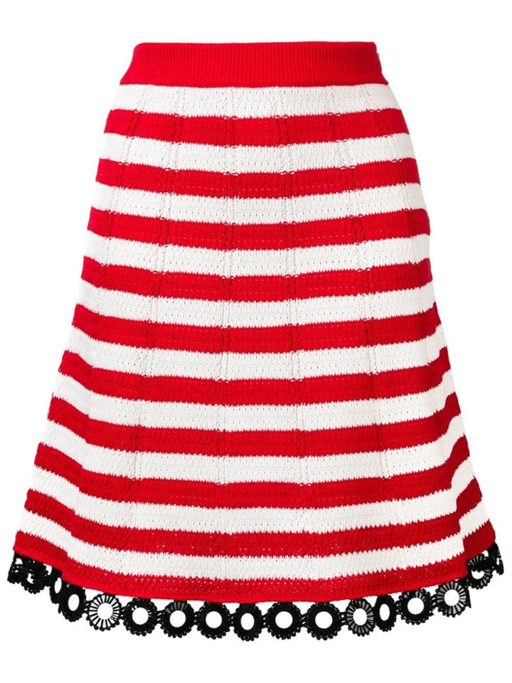 Miu Miu Knitted Midi Skirt - Red