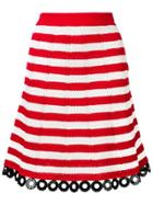Miu Miu Knitted Midi Skirt - Red