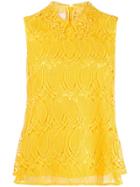 Giamba Crochet Vest Top - Yellow