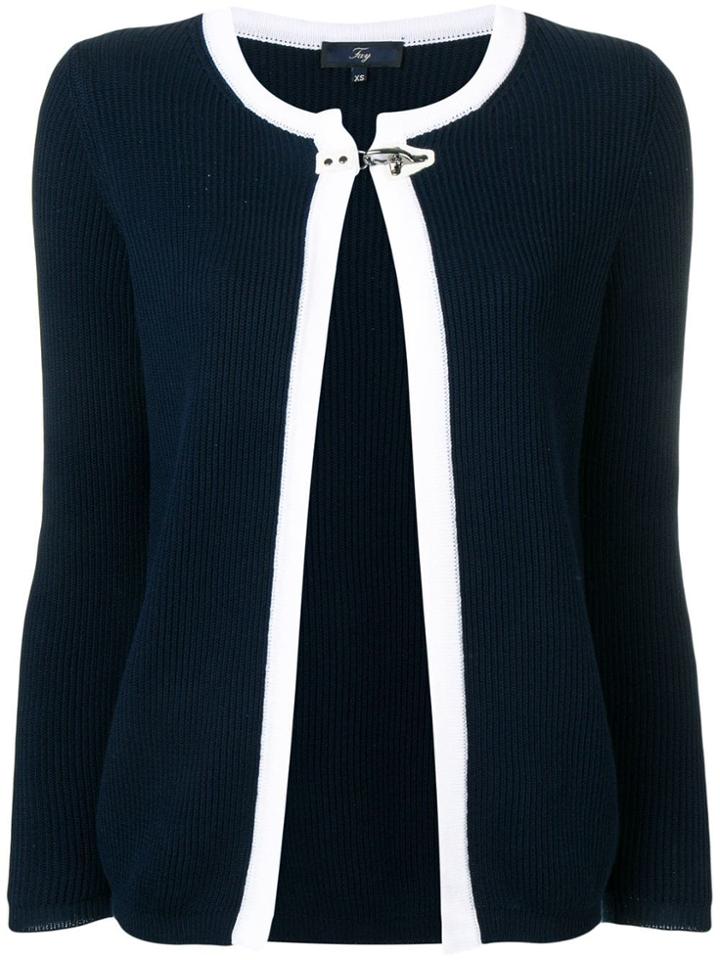 Fay Ribbed Cardigan - Blue