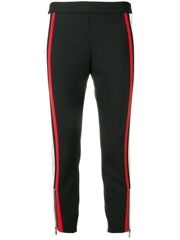 Alexander Mcqueen Side Stripe Skinny Trousers - Black