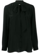 Alexander Mcqueen Pussy Bow Blouse - Black
