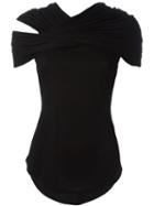 Givenchy Twisted Effect Top, Women's, Size: 38, Black, Viscose/silk/polyamide/spandex/elastane