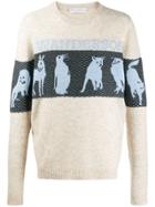 Jw Anderson Jacquard Animal Jumper - White