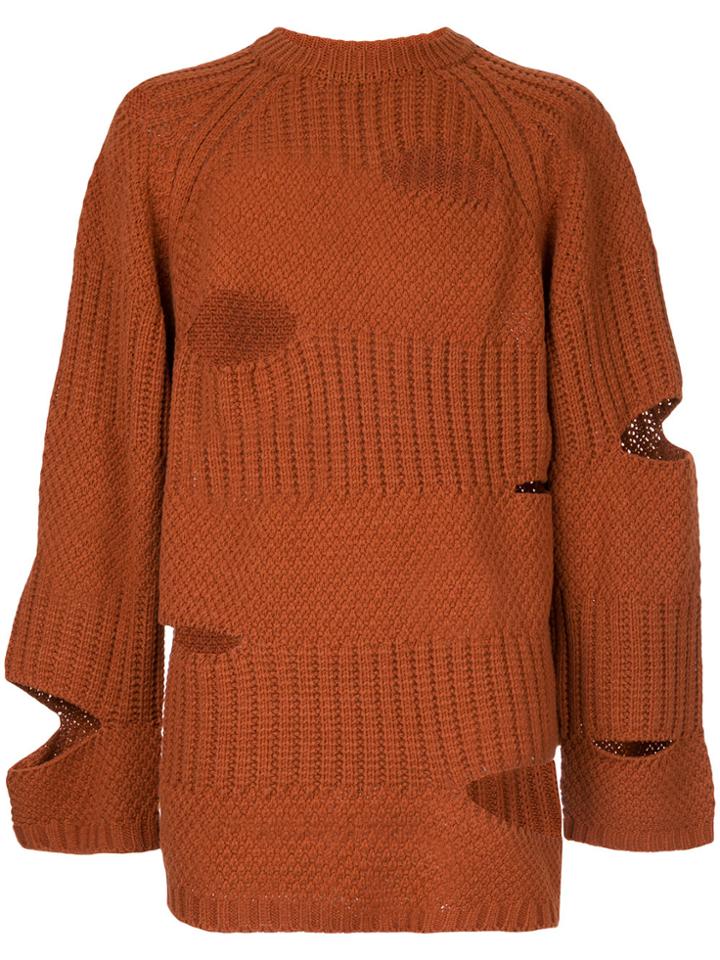 Maison Mihara Yasuhiro Distressed Jumper - Brown