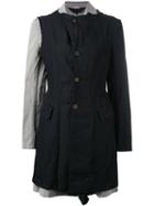 Comme Des Garçons Comme Des Garçons Ruffle Trim Coat, Women's, Size: Small, Black, Polyester