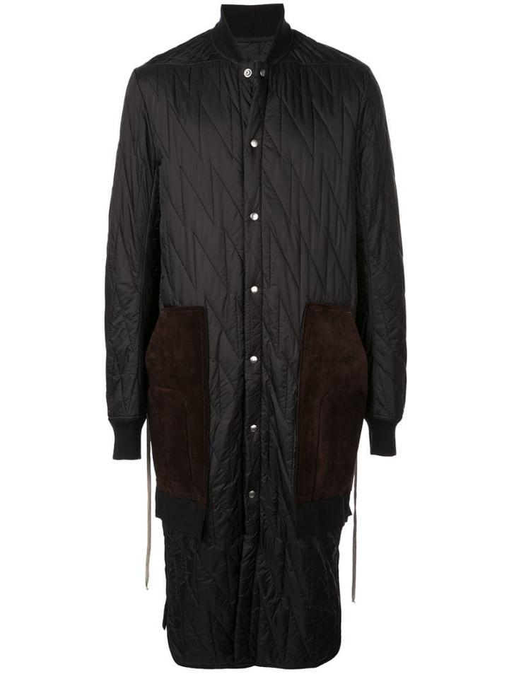 Rick Owens Larry Quilted Jacket - 0904 Black Brown